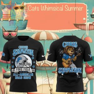 Detroit Lions Chris Stapleton Lion Guitarist Tour Shirt