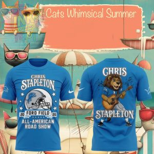 Detroit Lions Chris Stapleton Lion Mascot Concert Shirt