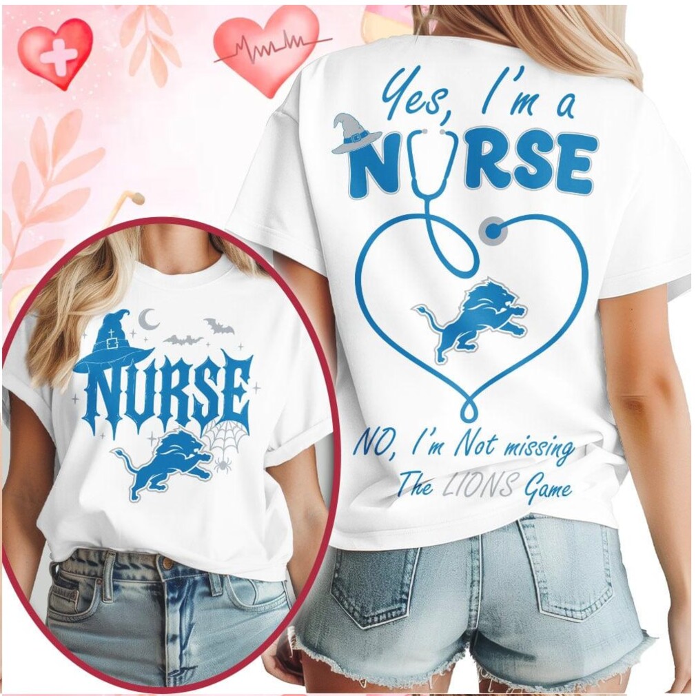 Detroit Lions Nurse Stethoscope Not Missing The Game Halloween Shirt Detroit Lions Nurse Stethoscope Not Missing The Game Halloween Shirt