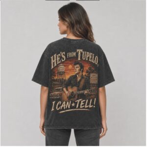 Elvis Presley From Tupelo I Can Tell Retro Rockabilly Shirt