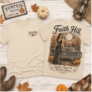 Faith Hill Autumn Roads Vintage Country Music Shirt