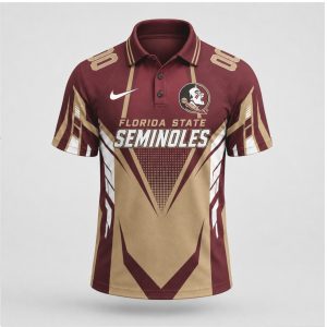 Florida State Seminoles Tribal Geometric Graphic Polo Shirt