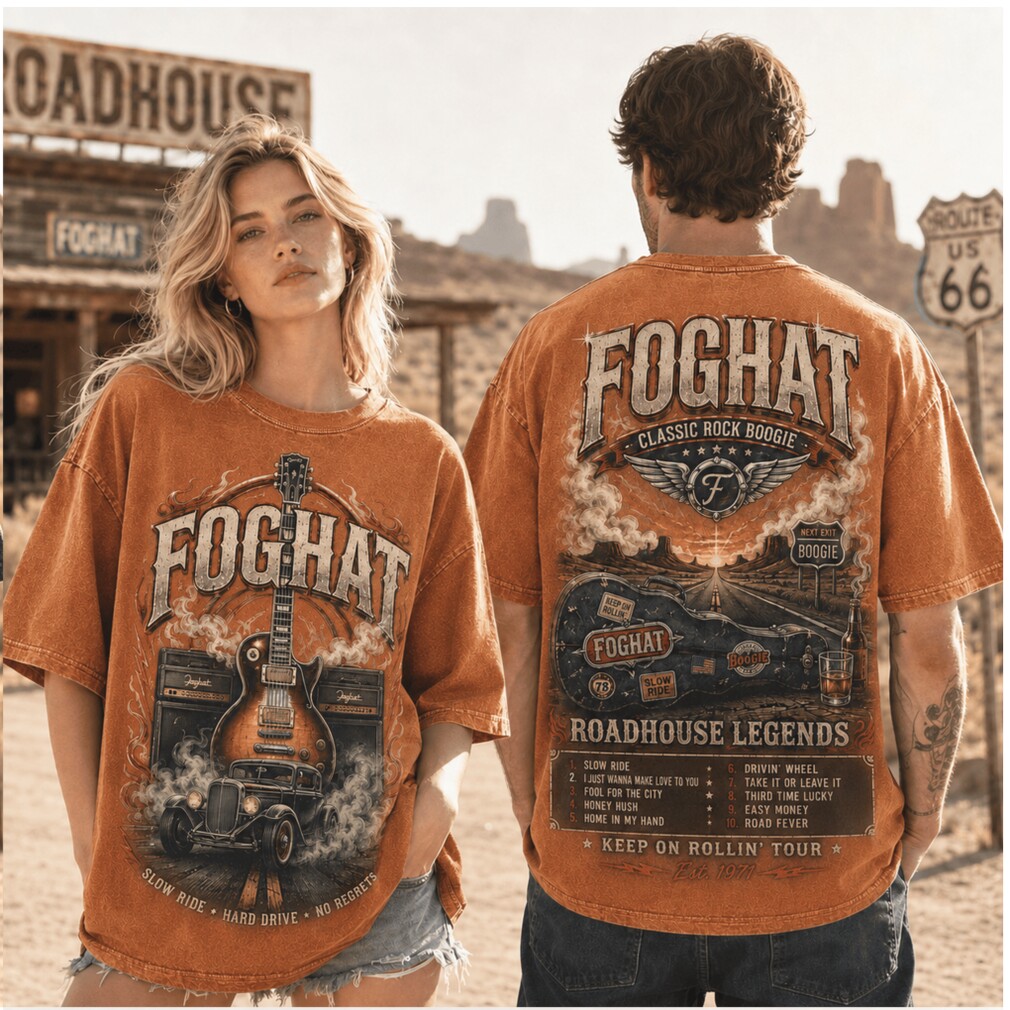 Foghat Classic Rock Boogie Roadhouse Legends Guitar Shirt Foghat Classic Rock Boogie Roadhouse Legends Guitar Shirt