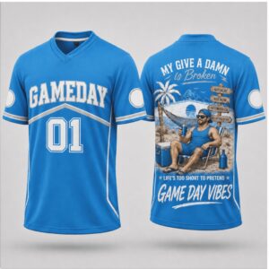 Game Day Vibes Beach Relax My Give A Damn Is Broken Baseball Jersey