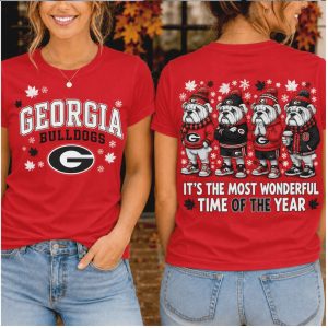 Georgia Bulldogs Mascot Winter Fall Wonderful Time Shirt