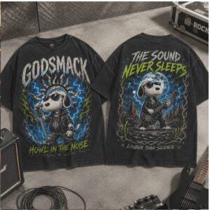 Godsmack Rock Band Snoopy The Sound Never Sleeps Shirt
