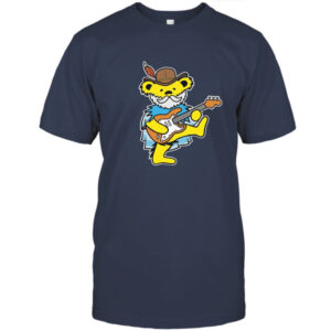 Grateful Dead Skeleton Bear Cowboy Guitar Music Shirt