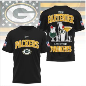 Green Bay Football Bartender Cocktail Shaker Shirt