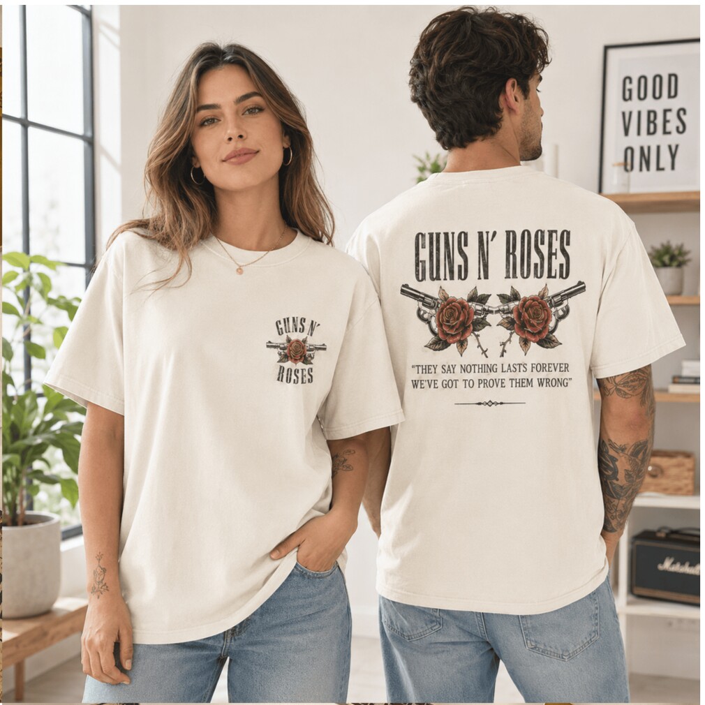 Guns N Roses Vintage Rose Gun Rock Band Music Shirt Guns N Roses Vintage Rose Gun Rock Band Music Shirt