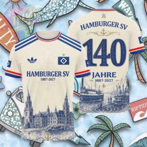 Hamburger SV City Skyline Nautical Anniversary Commemorative Soccer Shirt.jfif