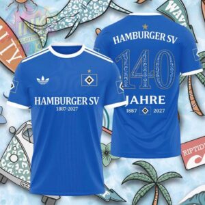 Hamburger SV Classic Blue 140 Years Anniversary Retro Soccer Shirt.jfif