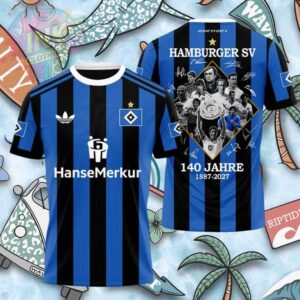Hamburger SV Striped 140 Years Anniversary Legends Soccer Shirt.jfif