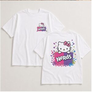 Hello Kitty Nerds Candy Box Retro Colorful Graphic Shirt