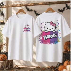 Hello Kitty Nerds Candy Box Retro Colorful Graphic Shirt