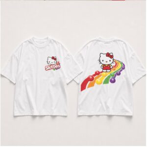 Hello Kitty Skittles Taste The Rainbow Candy Graphic Shirt