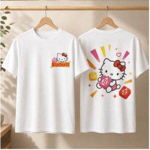 Hello Kitty Starburst Pink Candy Sweet Chewy Graphic Shirt