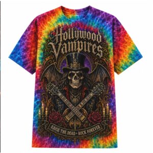 Hollywood Vampires Legends Never Die Gothic Tie Dye Shirt