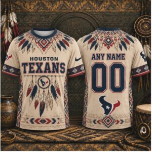 Houston Texans Native Dreamcatcher Feathers Tribal Pattern Shirt