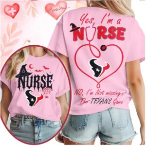 Houston Texans Nurse Stethoscope Halloween Game Day Shirt