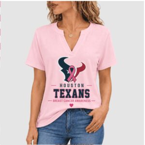 Houston Texans Pink Ribbon Faith Over Fear Awareness Shirt