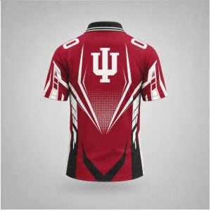 Indiana Hoosiers Crimson White Athletic Game Day Polo Shirt