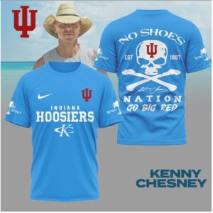 Indiana Hoosiers Skull Crossbones No Shoes Nation Shirt