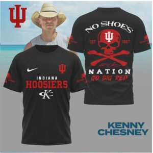 Indiana Hoosiers Skull Crossbones No Shoes Nation Shirt