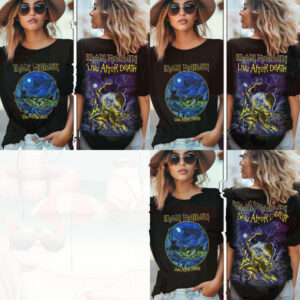 Iron Maiden Rock Band Eddie Live After Death Graphic Shirt