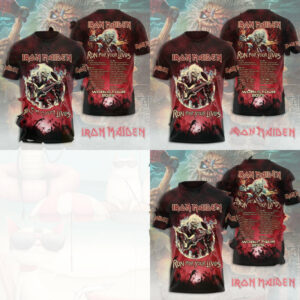 Iron Maiden Run For Your Lives Red Tour Shirt