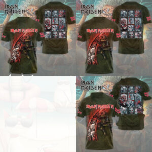 Iron Maiden Samurai Eddie Album Collage Shirt
