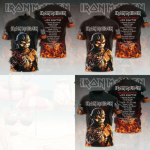 Iron Maiden The Book Of Souls Live Chapter Fire Shirt