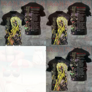 Iron Maiden World Tour Eddie Graphic Print Shirt