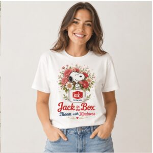 Jack In The Box Snoopy Floral Blooming Kindness Graphic Shirt