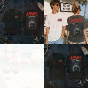 Jaws Movie Great White Shark Terror From Below Vintage Shirt