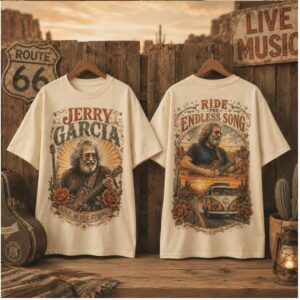 Jerry Garcia Route 66 Vintage Bus Ride The Endless Song Shirt