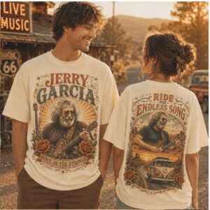 Jerry Garcia Route 66 Vintage Bus Ride The Endless Song Shirt