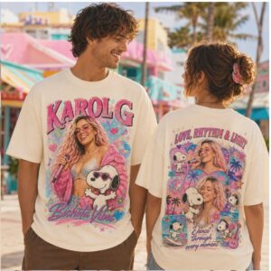 Karol G Pop Music Snoopy Bichota Vibes Concert Tour Shirt