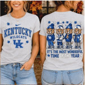 Kentucky Wildcats Mascot Most Wonderful Time Football Shirt