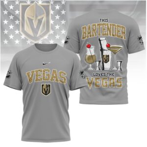 Las Vegas Hockey Fan Bartender Cocktail Shaker Shirt