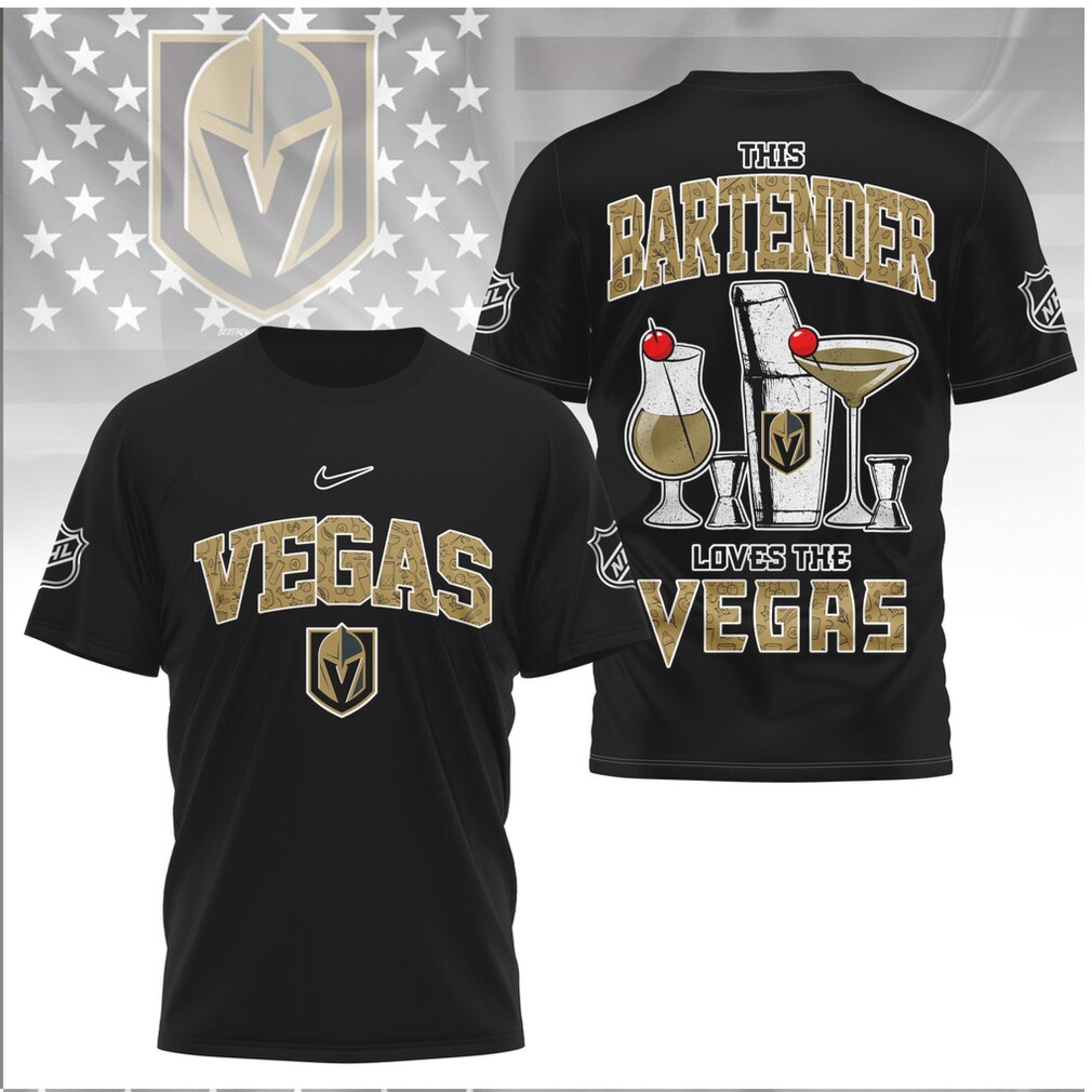 Las Vegas Hockey Fan Bartender Cocktail Shaker Shirt Las Vegas Hockey Fan Bartender Cocktail Shaker Shirt