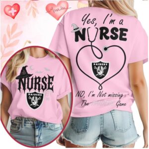 Las Vegas Raiders Nurse Stethoscope Halloween Game Day Shirt