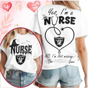 Las Vegas Raiders Nurse Stethoscope Halloween Game Day Shirt