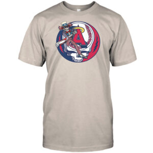 Los Angeles Baseball Skeleton Uncle Sam Angel Letter Shirt