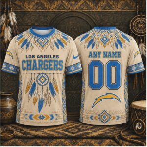 Los Angeles Chargers Dreamcatcher Feathers Tribal Pattern Shirt