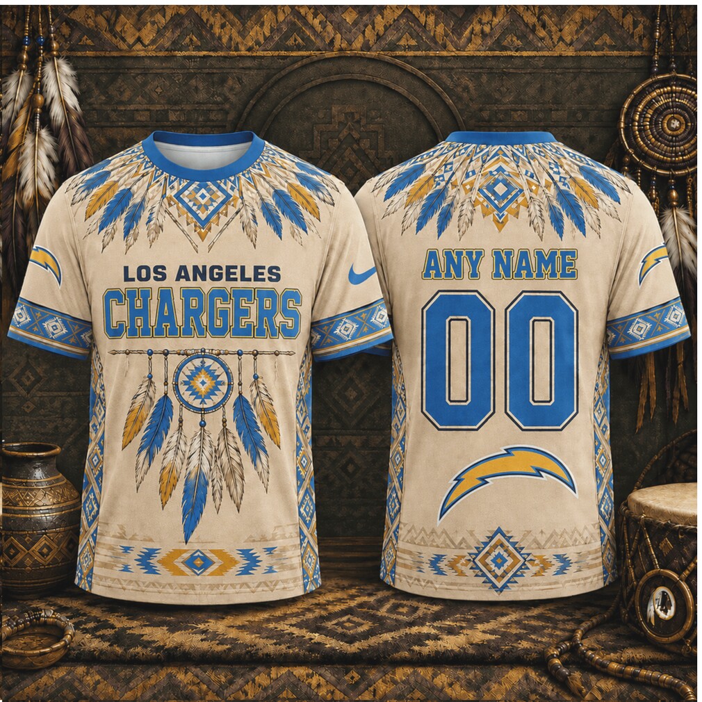 Los Angeles Chargers Dreamcatcher Feathers Tribal Pattern Shirt Los Angeles Chargers Dreamcatcher Feathers Tribal Pattern Shirt