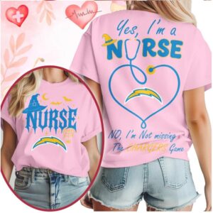 Los Angeles Chargers Nurse Stethoscope Halloween Game Day Shirt