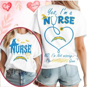 Los Angeles Chargers Nurse Stethoscope Halloween Game Day Shirt