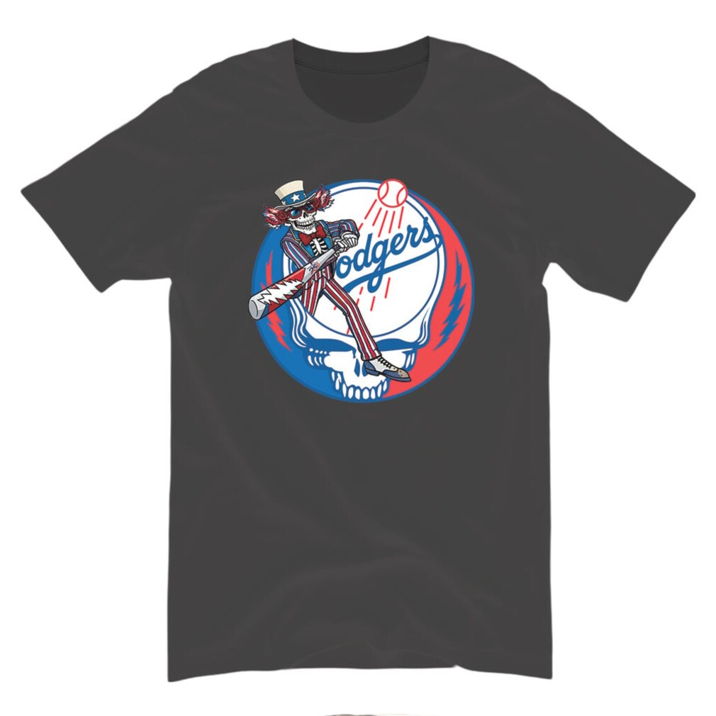 Los Angeles Dodgers Uncle Sam Skeleton Baseball Shirt Los Angeles Dodgers Uncle Sam Skeleton Baseball Shirt