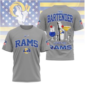 Los Angeles Football Bartender Loves The Rams Shirt