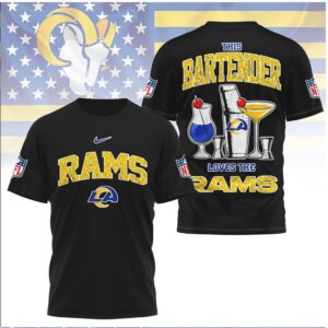 Los Angeles Football Bartender Loves The Rams Shirt